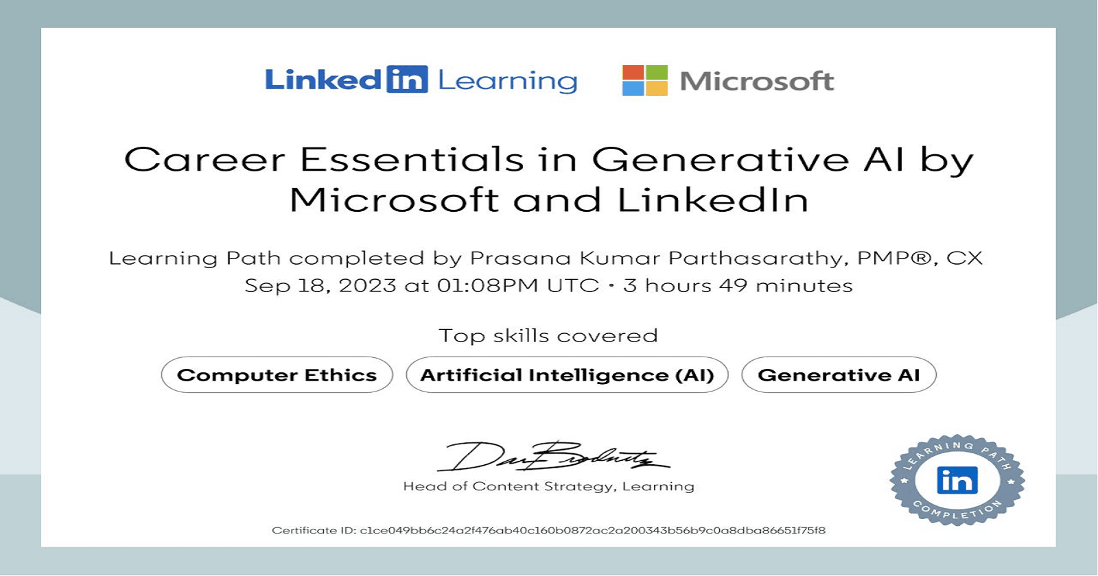 Generative AI by Microsoft and LinkedIn